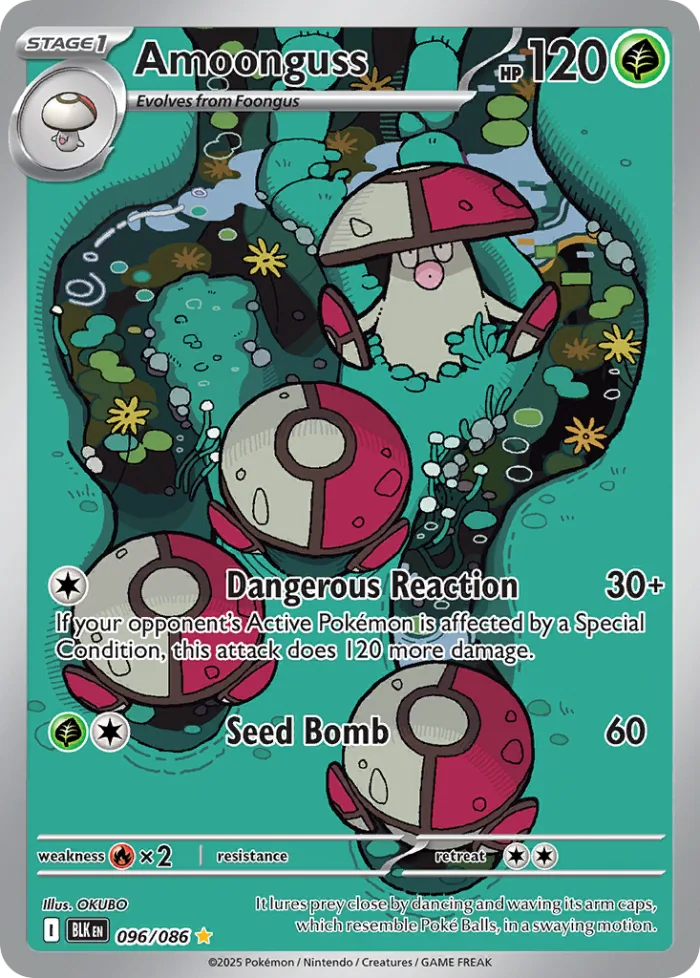 Amoonguss #96 Black Bolt Pokemon card