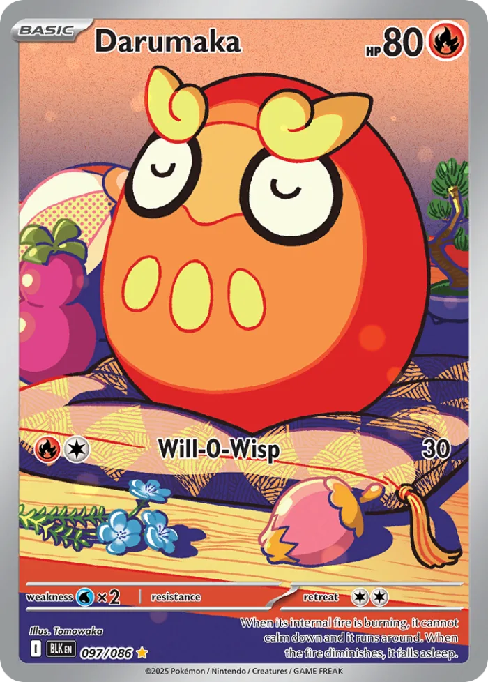 Darumaka #97 Black Bolt Pokemon card