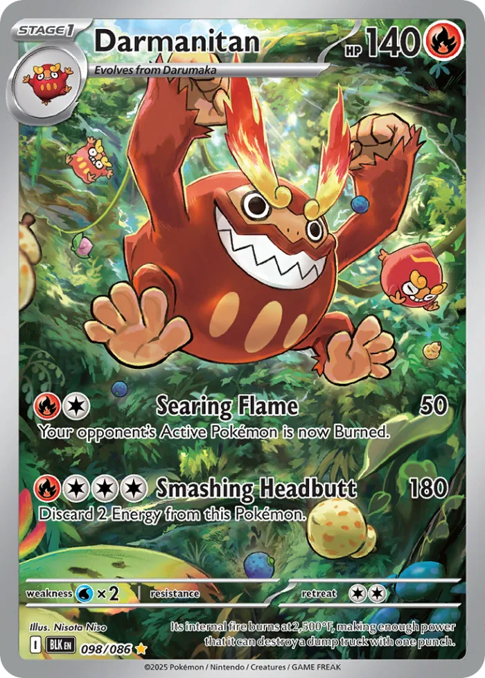 Darmanitan #98 Black Bolt Pokemon card