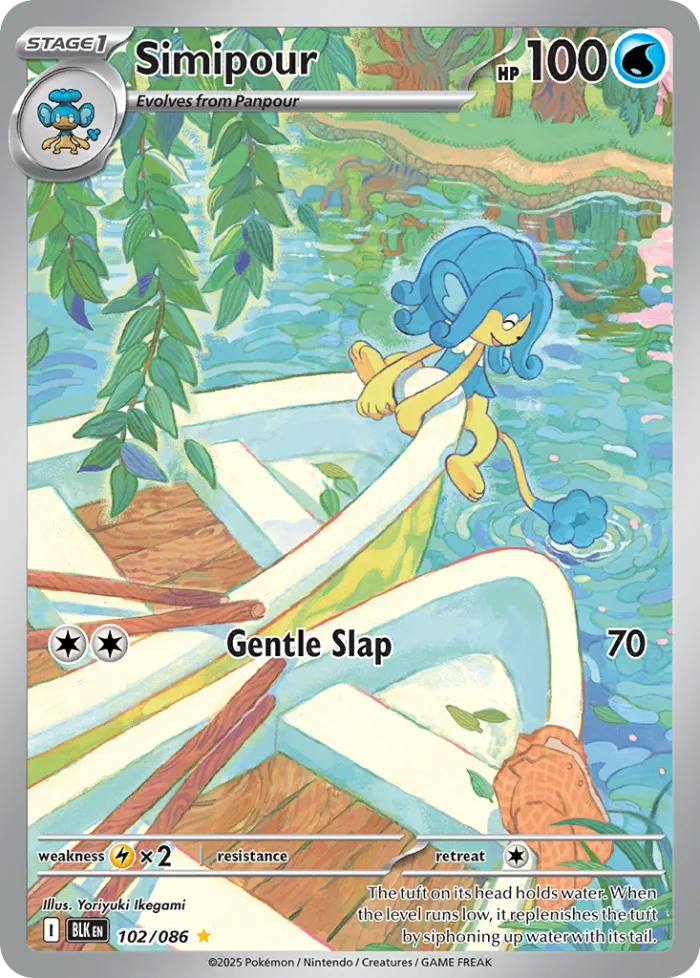 Simipour #102 Black Bolt Pokemon card