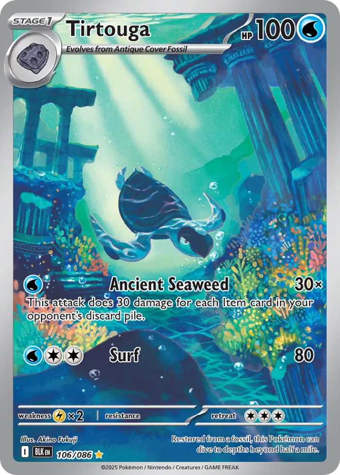 Tirtouga #106 Black Bolt Pokemon card