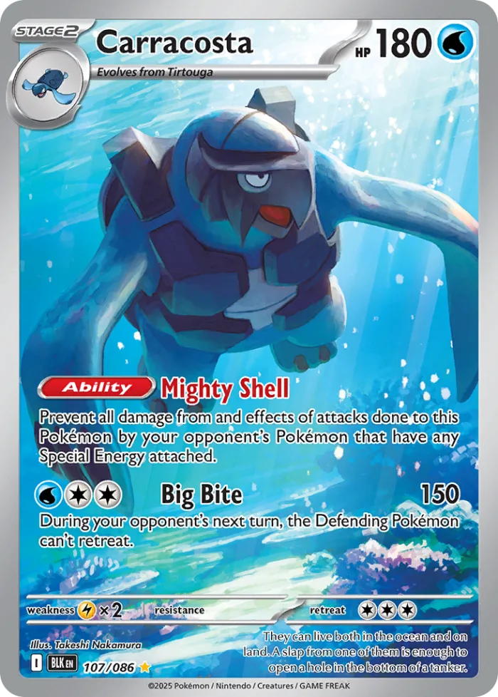 Carracosta #107 Black Bolt Pokemon card