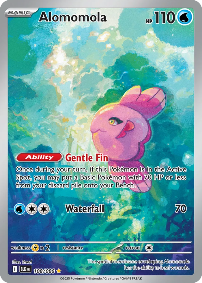 Alomomola #108 Black Bolt Pokemon card