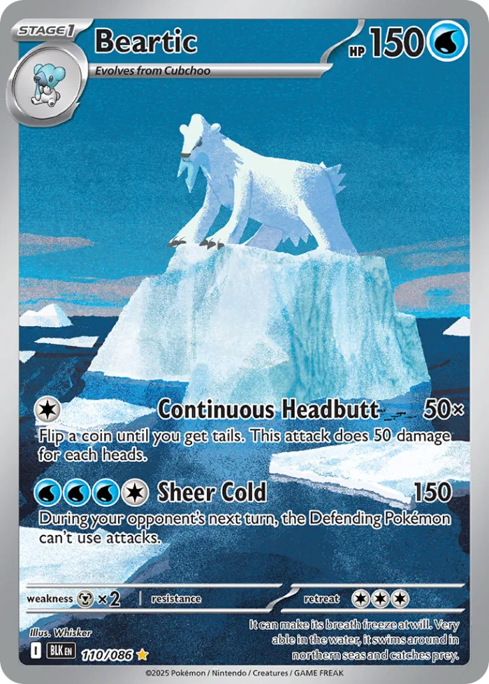 Beartic #110 Black Bolt Pokemon card
