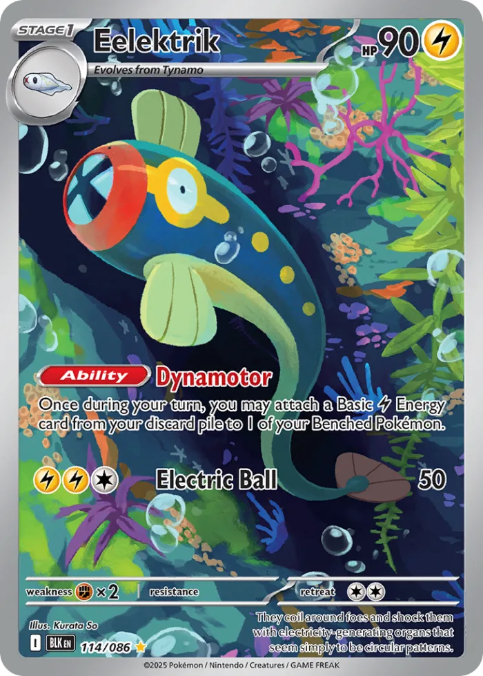 Eelektrik #114 Black Bolt Pokemon card