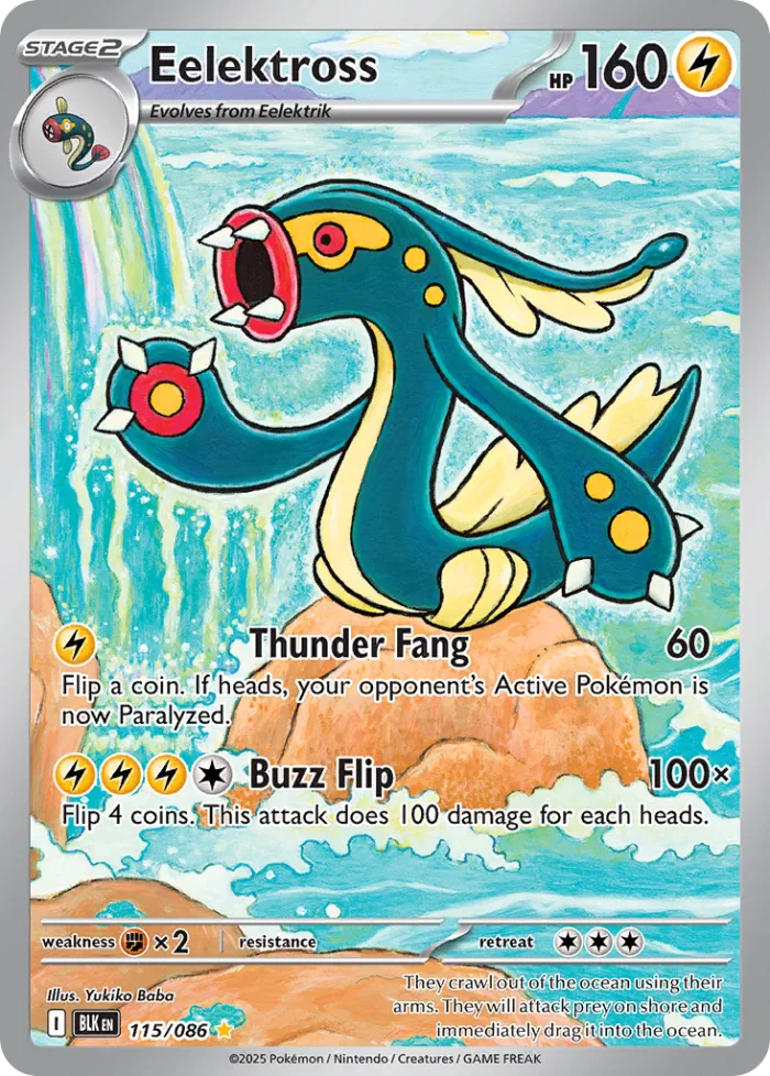Eelektross #115 Black Bolt Pokemon card