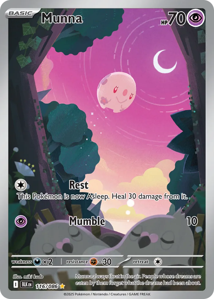 Munna #116 Black Bolt Pokemon card