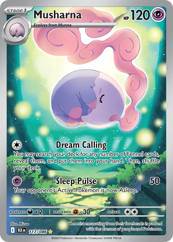 Musharna #117 Black Bolt Pokemon card