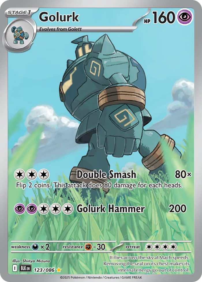 Golurk #123 Black Bolt Pokemon card