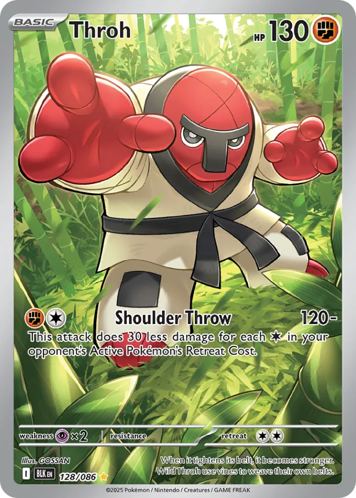 Throh #128 Black Bolt Pokemon card