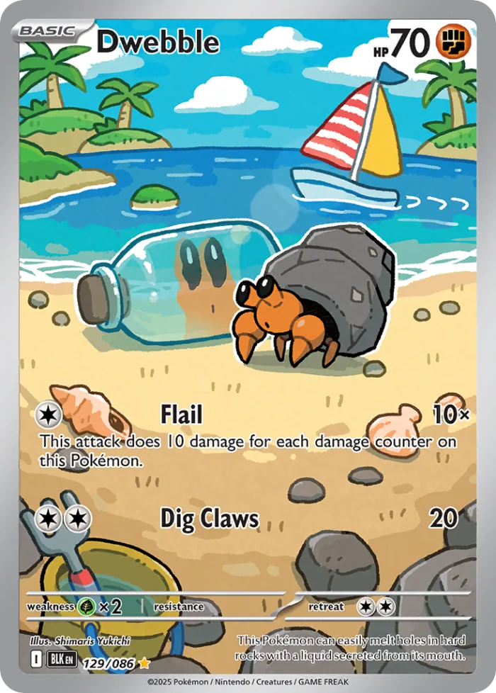 Dwebble #129 Black Bolt Pokemon card