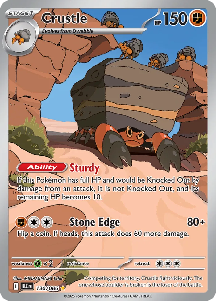 Crustle #130 Black Bolt Pokemon card