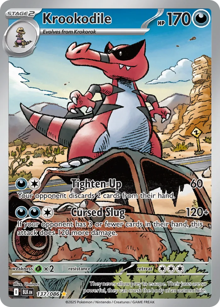 Krookodile #137 Black Bolt Pokemon card