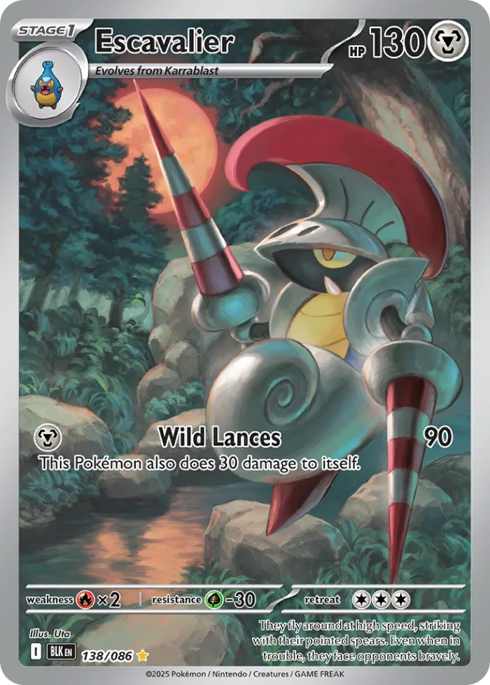 Escavalier #138 Black Bolt Pokemon card