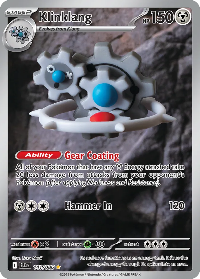 Klinklang #141 Black Bolt Pokemon card