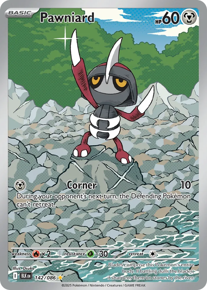 Pawniard #142 Black Bolt Pokemon card