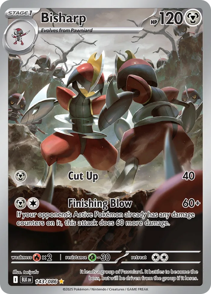 Bisharp #143 Black Bolt Pokemon card