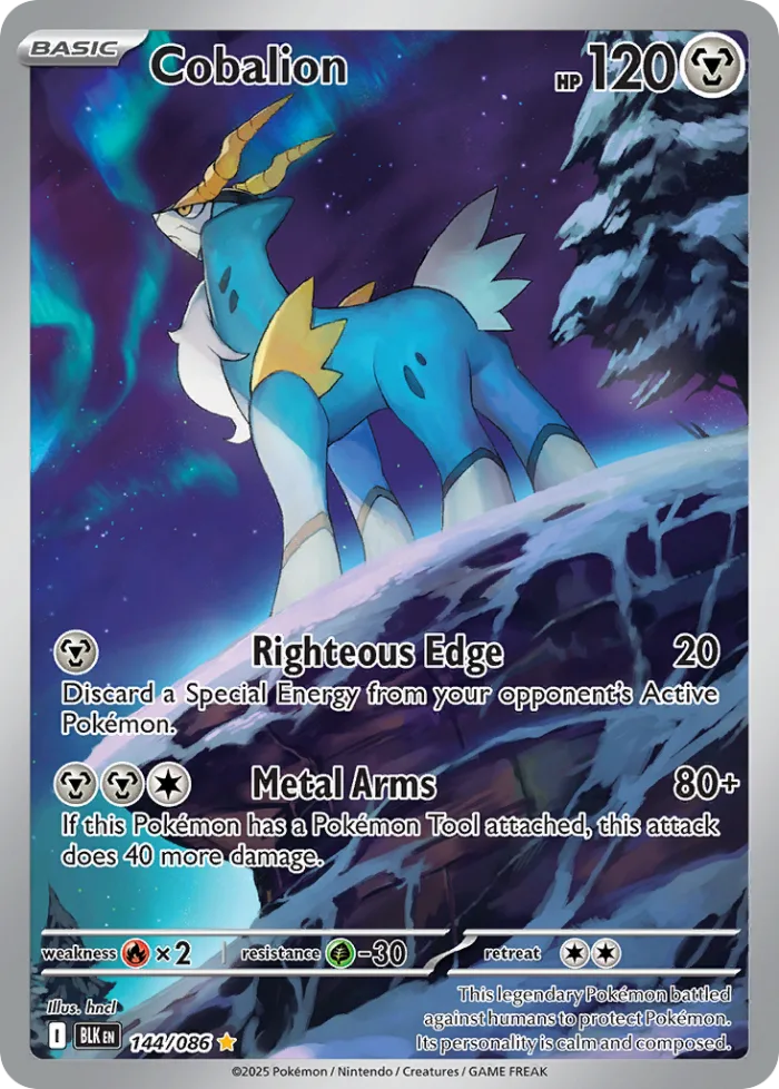 Cobalion #144 Black Bolt Pokemon card