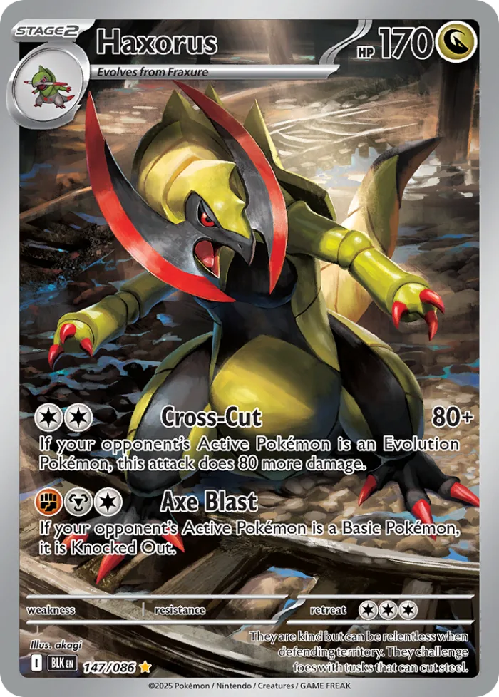 Haxorus #147 Black Bolt Pokemon card