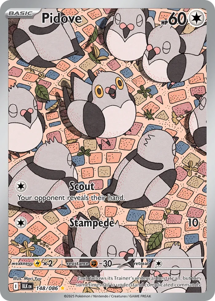 Pidove #148 Black Bolt Pokemon card