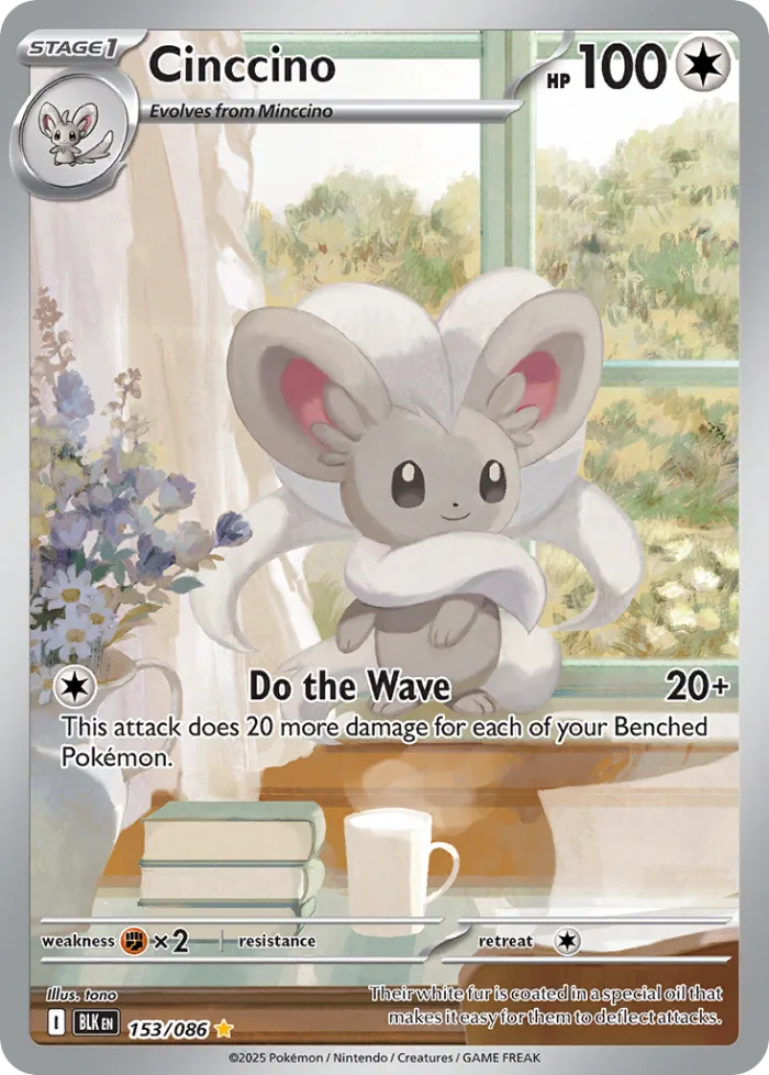 Cinccino #153 Black Bolt Pokemon card