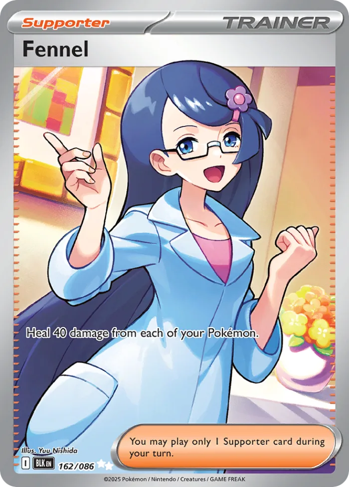 Fennel #162 Black Bolt Pokemon card