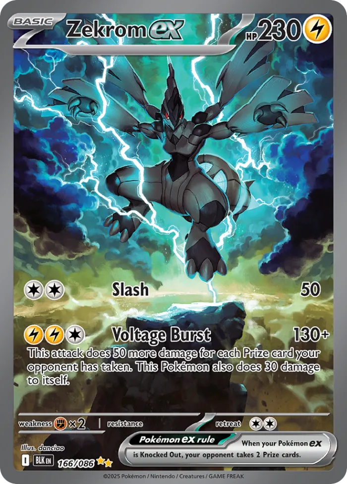 Zekrom ex #166 Black Bolt Pokemon card