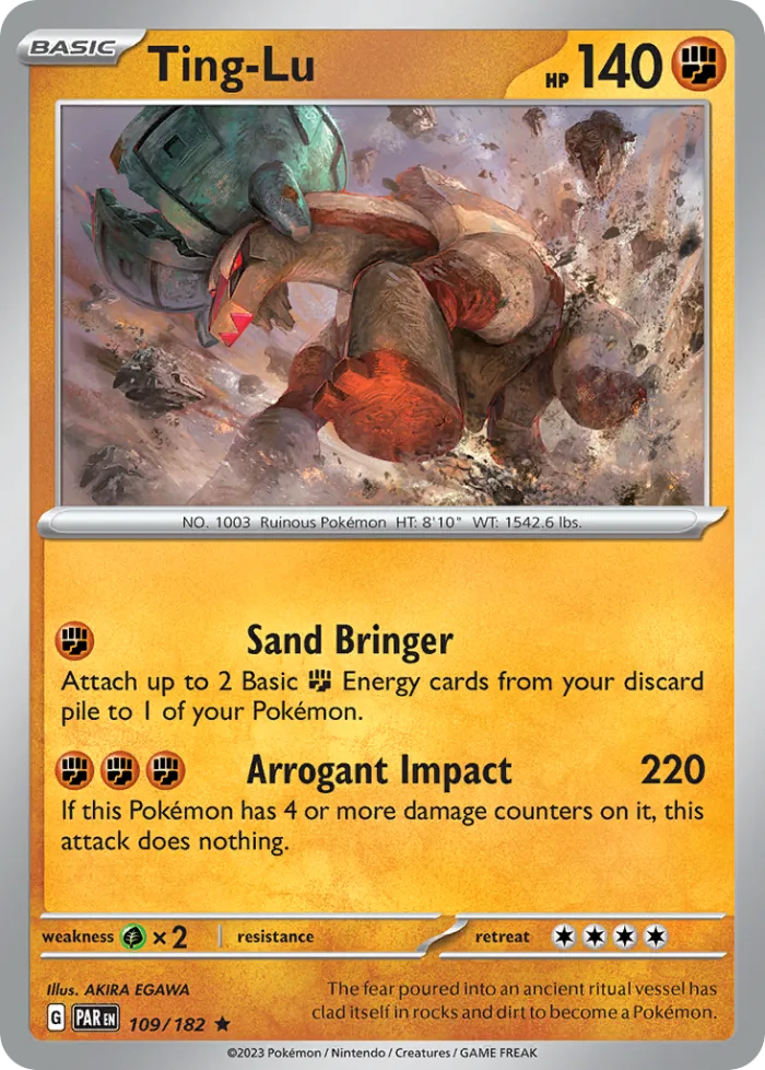 Ting-Lu #109 Paradox Rift Pokemon card