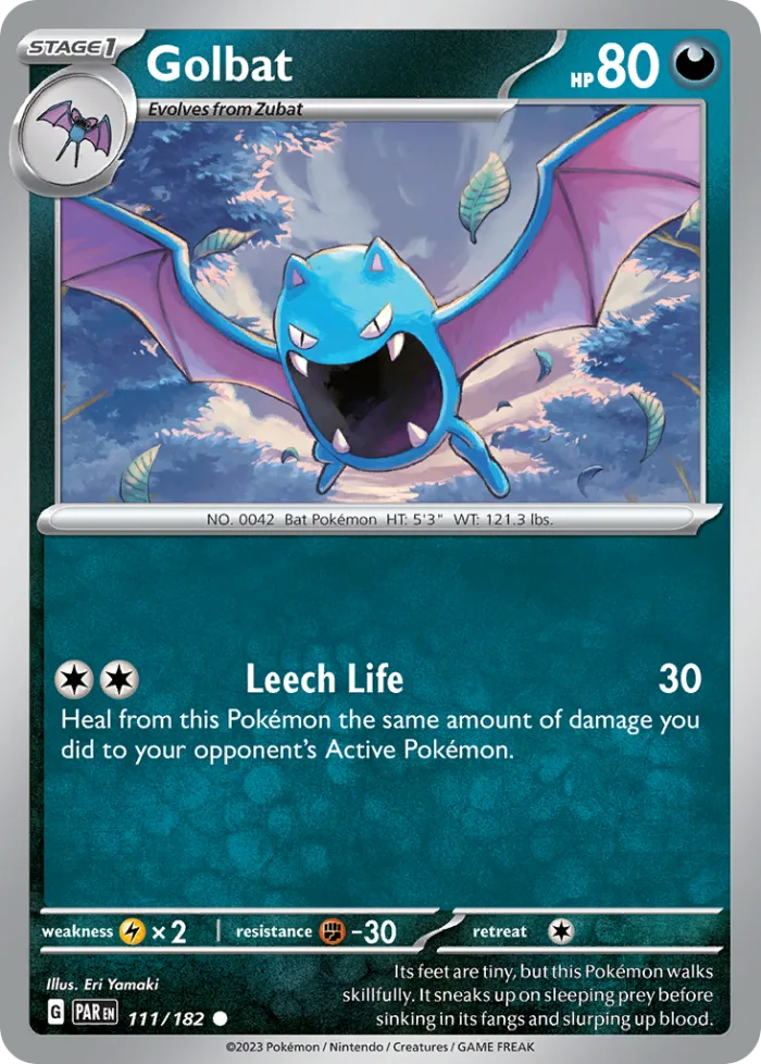 Golbat #111 Paradox Rift Pokemon card