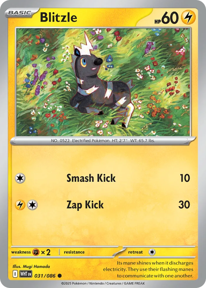 Blitzle #31 White Flare Pokemon card