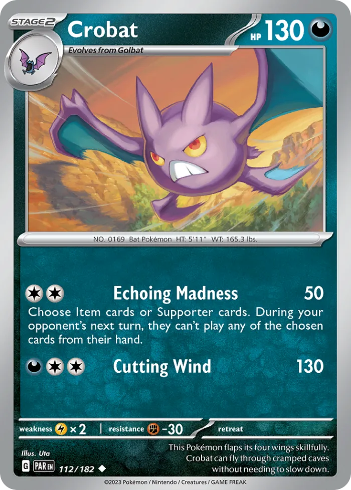 Crobat #112 Paradox Rift Pokemon card