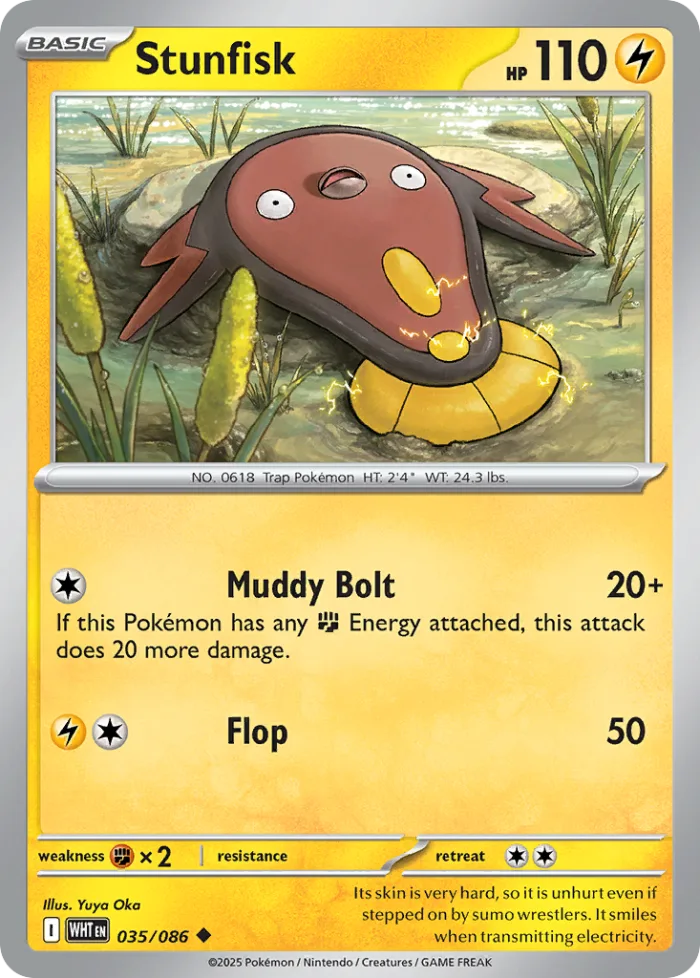 Stunfisk #35 White Flare Pokemon card