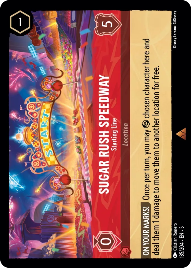 Sugar Rush Speedway #135 Shimmering Skies Disney Lorcana card