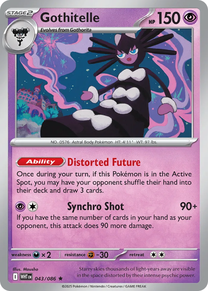Gothitelle #43 White Flare Pokemon card