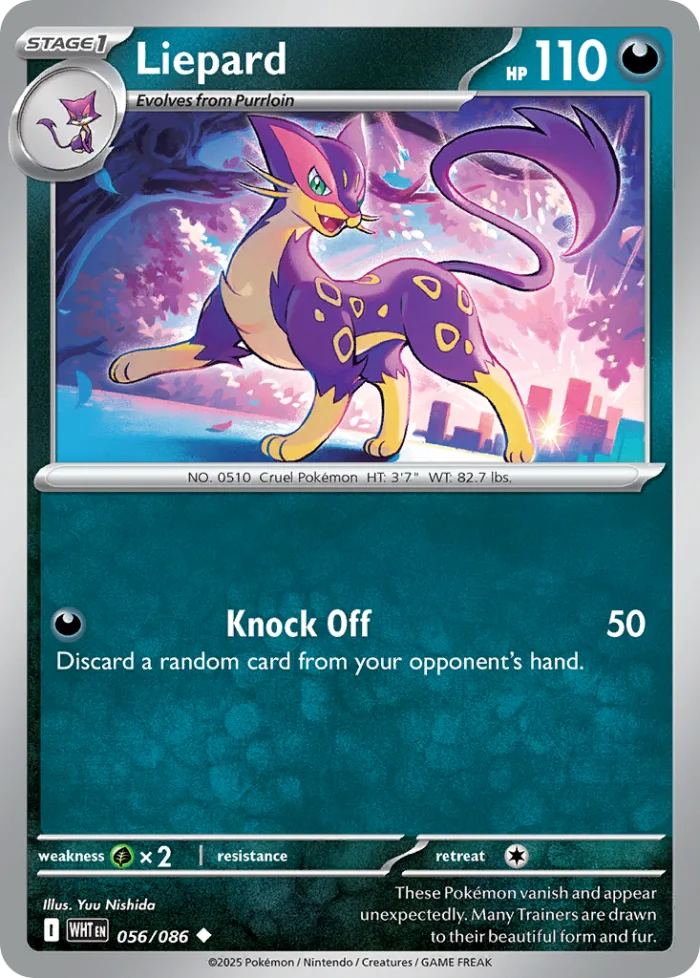 Liepard #56 White Flare Pokemon card