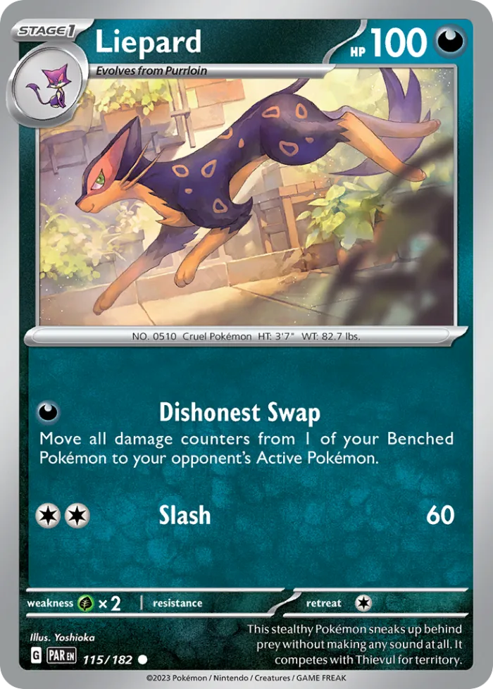Liepard #115 Paradox Rift Pokemon card