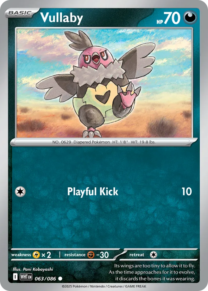 Vullaby #63 White Flare Pokemon card