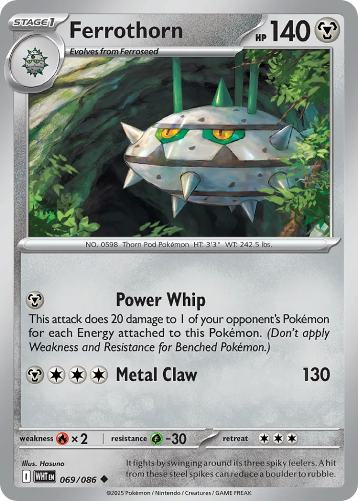 Ferrothorn #69 White Flare Pokemon card