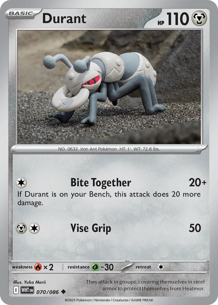 Durant #70 White Flare Pokemon card