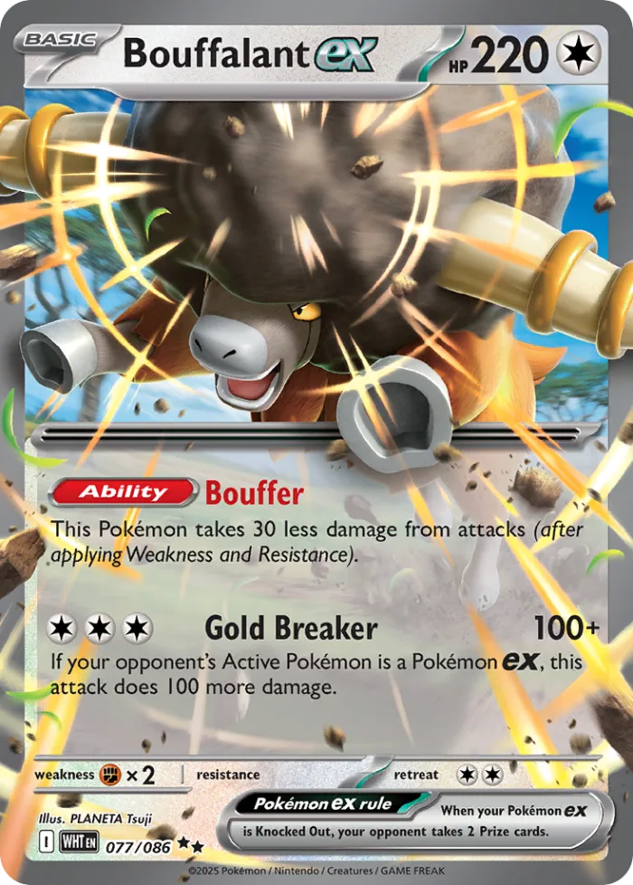 Bouffalant ex #77 White Flare Pokemon card