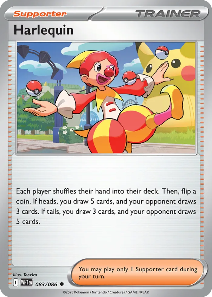 Harlequin #83 White Flare Pokemon card