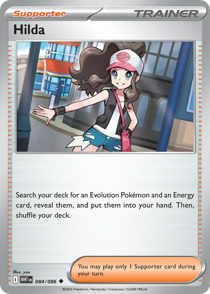 Hilda #84 White Flare Pokemon card