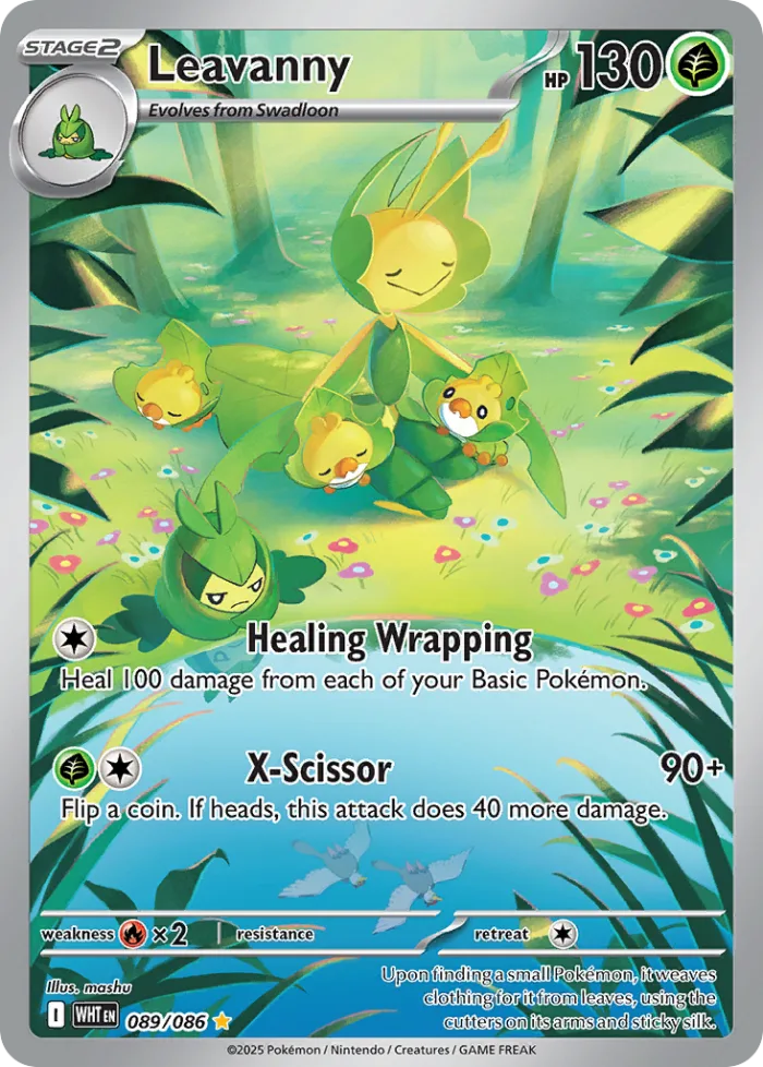 Leavanny #89 White Flare Pokemon card