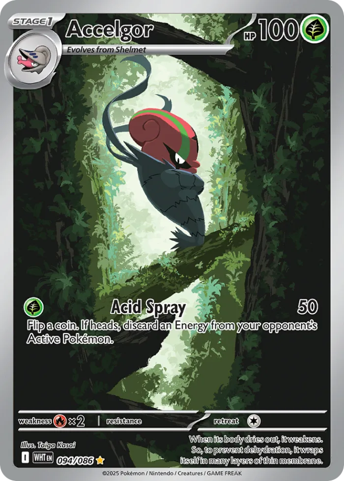 Accelgor #94 White Flare Pokemon card