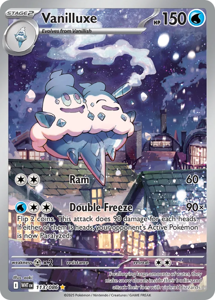 Vanilluxe #113 White Flare Pokemon card
