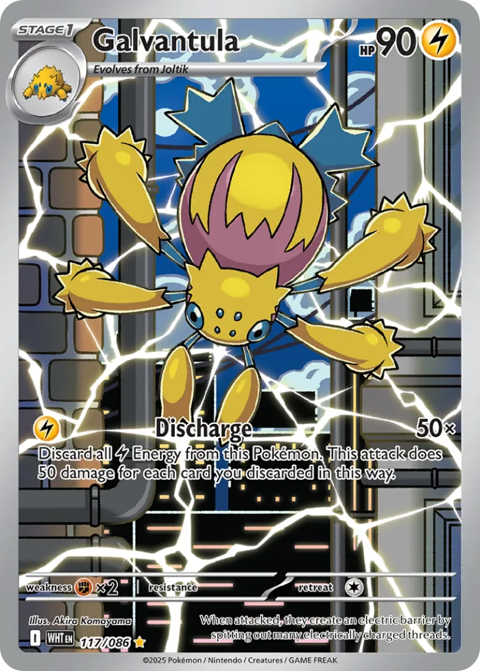 Galvantula #117 White Flare Pokemon card