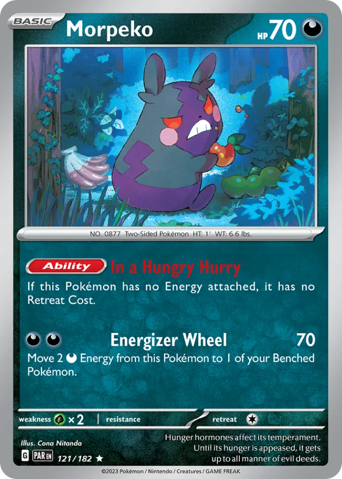 Morpeko #121 Paradox Rift Pokemon card