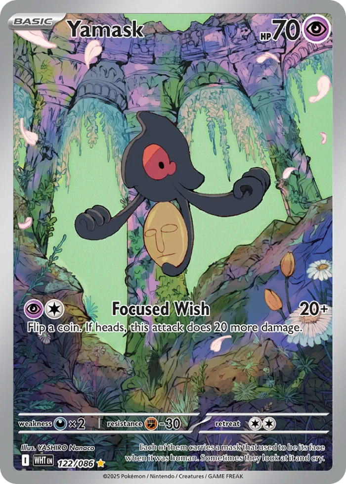 Yamask #122 White Flare Pokemon card