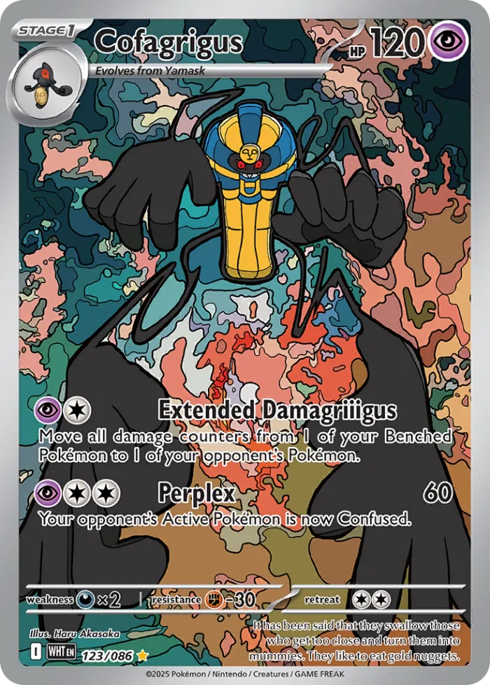 Cofagrigus #123 White Flare Pokemon card