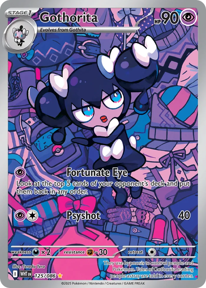 Gothorita #125 White Flare Pokemon card